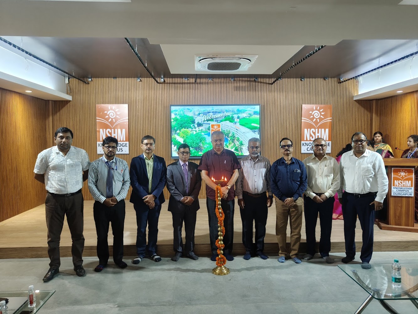 Faculty at a campus inauguration ceremony
