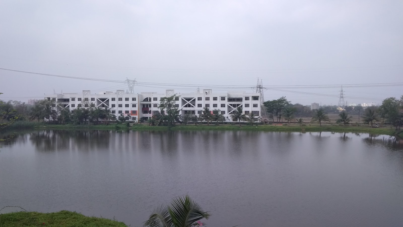 Engineering campus building across the lake